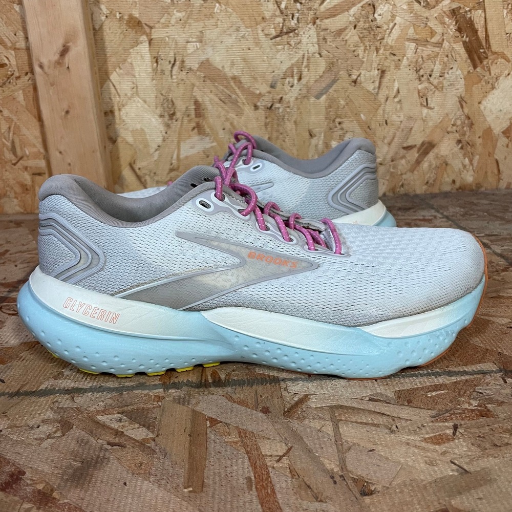 Brooks Glycerin 21 Women's Running Shoes Coconut Aqua Orange Sneaker Size 8.5B - Picture 4 of 16